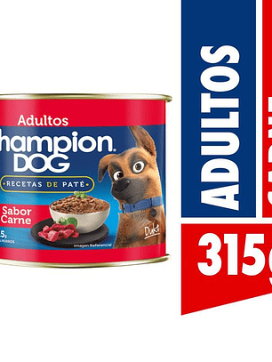 Lata paté champion dog carne 315gr