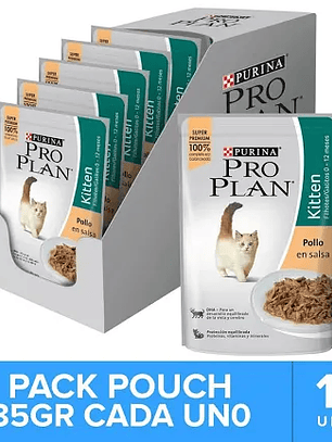 Pack 15un pouch pro plan kitten 85gr