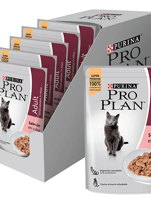 Pack 15un pouch pro plan gato adulto salmón 85gr