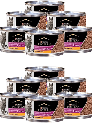 Pack 12un lata pro plan gato urinary 85gr