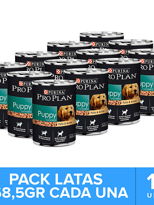 Pack 12un lata puppy cachorros 368gr