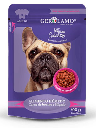 Pouch gerolamo salvatore adulto carne de bobino 80gr.