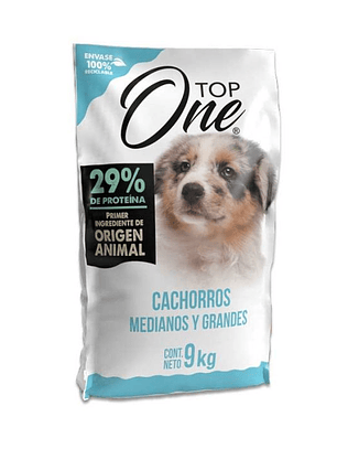 Top one cachorro mediano grande 9 kg.