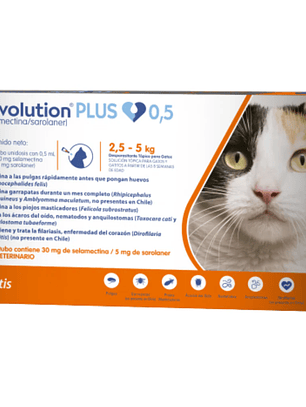 Revolution plus gatos 0,5 ml 2.5 - 5 kg