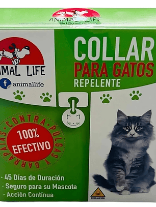 Collar antipulgas gato animal life