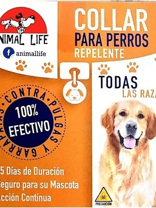 Collar antipulgas perro animal life
