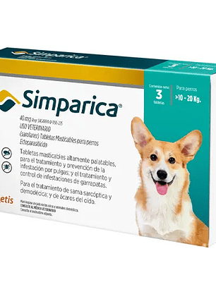 Simparica 10 - 20 kg / 3 comprimidos
