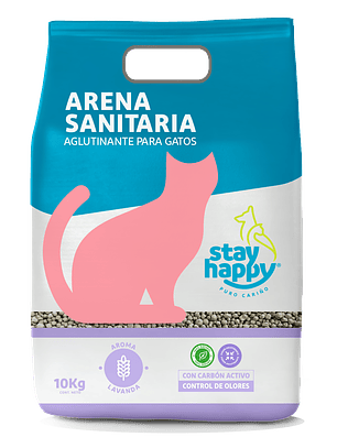Arena Stay Happy aglutinante 10kg aroma lavanda