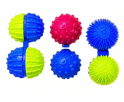 PELOTAS SENSORIALES DOBLES TEXTURIZADAS
