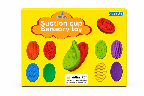 DISCOS SENSORIALES CON VENTOSA, PACK DE 8 UNIDADES