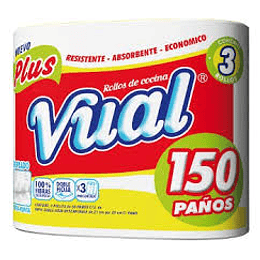 ROLLO COCINA "VUAL" PLUS X 150 PAÑOS