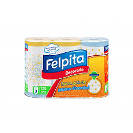 *DECORADO X 120 PAÑOS* ROLLO COCINA "FELPITA" X 3U.