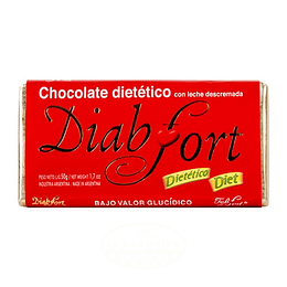 * X 50 GRAMOS * CHOC."DIABFORT" SIN AZUCAR 