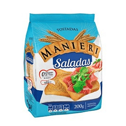 TOSTADAS "MANIERI" SALADAS X 200 GRS.