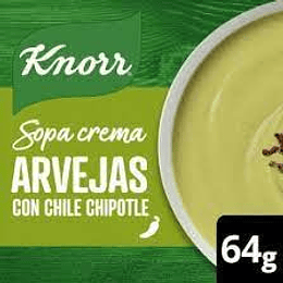 SOPA CREMA "KNORR" ARVEJAS C/CHILE CHIPOTLE X 64G