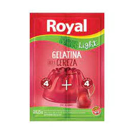 ** LIGHT CEREZA ** GELATINA "ROYAL" X 25 GRAMOS 