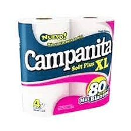 HIGIENICO "CAMPANITA" SOFT XL (80 MTS) X 4 UNID
