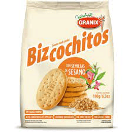 BIZCOCHITOS "GRANIX" C/SESAMO X 180 GRS 