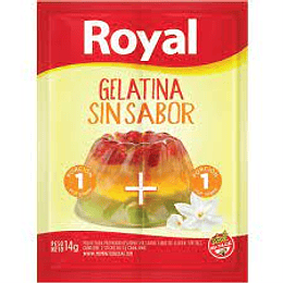 ** SIN SABOR ** GELATINA "ROYAL" X 14 GRAMOS 