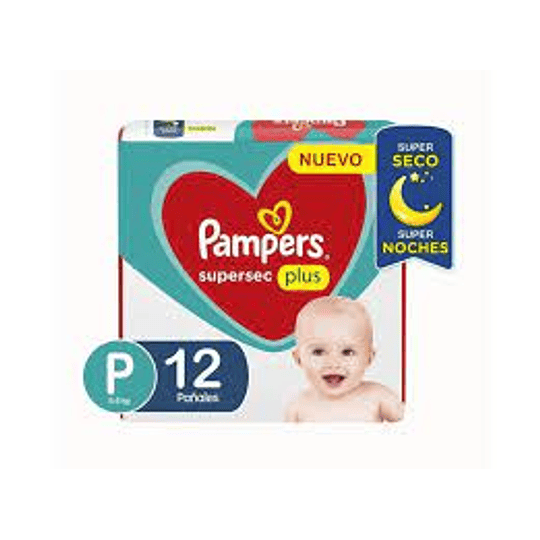 *P* PAÑAL PAMPERS SUPERSEC X 12U (ROJOS)