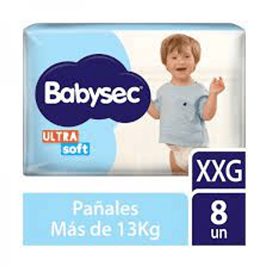 PAÑALES BABYSEC ** XXG ** ULTRA SOFT X 8 UNID 