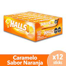 *HALLS* NARANJA LYPTUS X 12 UNID.