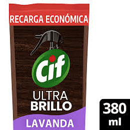 *DOY PACK X 380 ML* LIMPIADOR "CIF" ULTRA BRILLO MULTISUPERFICIES LAVANDA