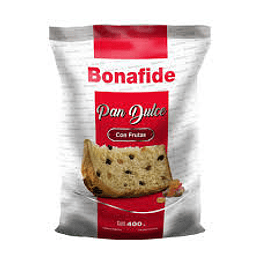 PAN DULCE "BONAFIDE" C/FRUTAS X 400 GRS