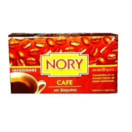 CAFE EN SAQUITOS "NORY" X 25 UNIDADES 