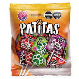 CHUP. "PATITAS" OPEN CANDY X 100 UNID.