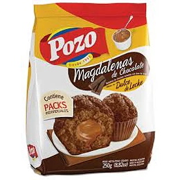MAGDALENAS "POZO" CHOCO C/DDL X 200 GRS 