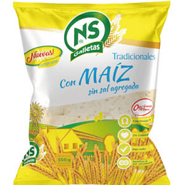 GALLETAS "NS" MAIZ S/SAL X 300 GRS.