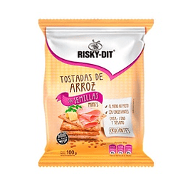 *BOLSA X 100 GRS* MINIS TOSTADAS ARROZ "RISKY-DIT" C/SEMILLAS