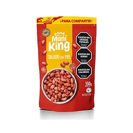 ** SALADO CON PIEL X 350 GRAMOS ** MANI "KING" DOY PACK