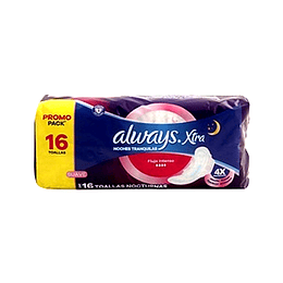 *NOCTURNAS X 16 UNID* TOALL."ALWAYS" XTRA SUAVE 