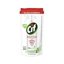 *DOY PACK X 380 ML* DESINFECTANTE "CIF" BIO ACTIVE