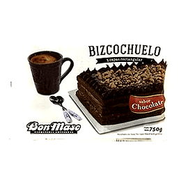 * X 750 GRS * BIZCOCHUELO "BON-MASE" CHOCOLATE 3 CAPAS