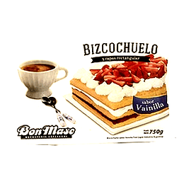 * X 750 GRS * BIZCOCHUELO "BON-MASE" VAINILLA 3 CAPAS