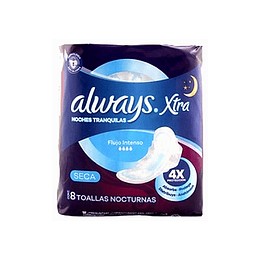 *NOCTURNAS X 8 UNID* TOALL."ALWAYS" XTRA SECA