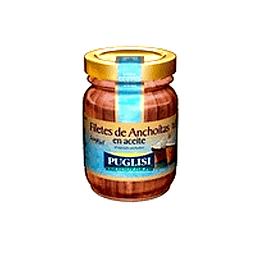 *FRASCO GRANDE X 170 GRS* FILETES DE ANCHOAS "PUGLISI" 