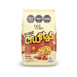 CRUJITAS "9 DE ORO" JAMON SERRANO X 120 GRS 