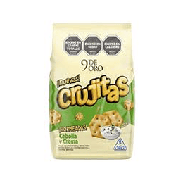 CRUJITAS "9 DE ORO" CEBOLLA Y CREMA X 120 GRS 
