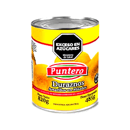 DURAZNOS EN LATA "PUNTERO" X 820 GRS