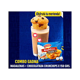 * COMBO GAONA * MADALENAS + CHOCOLATADA CRUNCHIPS X 150 GRS