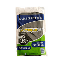 ** 50 X 70 ** BOLSA P/RESIDUOS REFORZADAS "LA ESTRELLA" X 10U