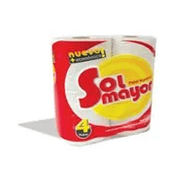 PAPEL HIGIENICO "SOL MAYOR" X 4 UNID. (30 METROS)