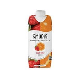 * X 500 ML * JUGO "SMUDIS" NARANJA Y FRUTILLA 100%