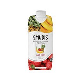 * X 500 ML * JUGO "SMUDIS" BANANA/ANANA/FRUTILLA 100%
