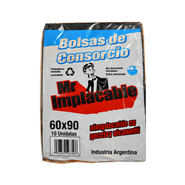 ( 60 X 90 ) BOLSA DE CONSORCIO "MR IMPLACABLE" X 10 UNID