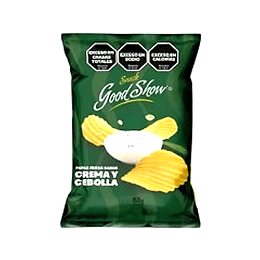 * X 53 GRAMOS * PAPAS "GOOD SHOW" CREMA Y CEBOLLA 